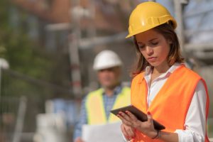 woman working on engineering project