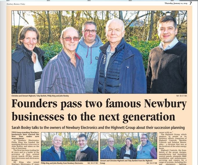 Newbury Electronics featured in Newbury Business Today feature